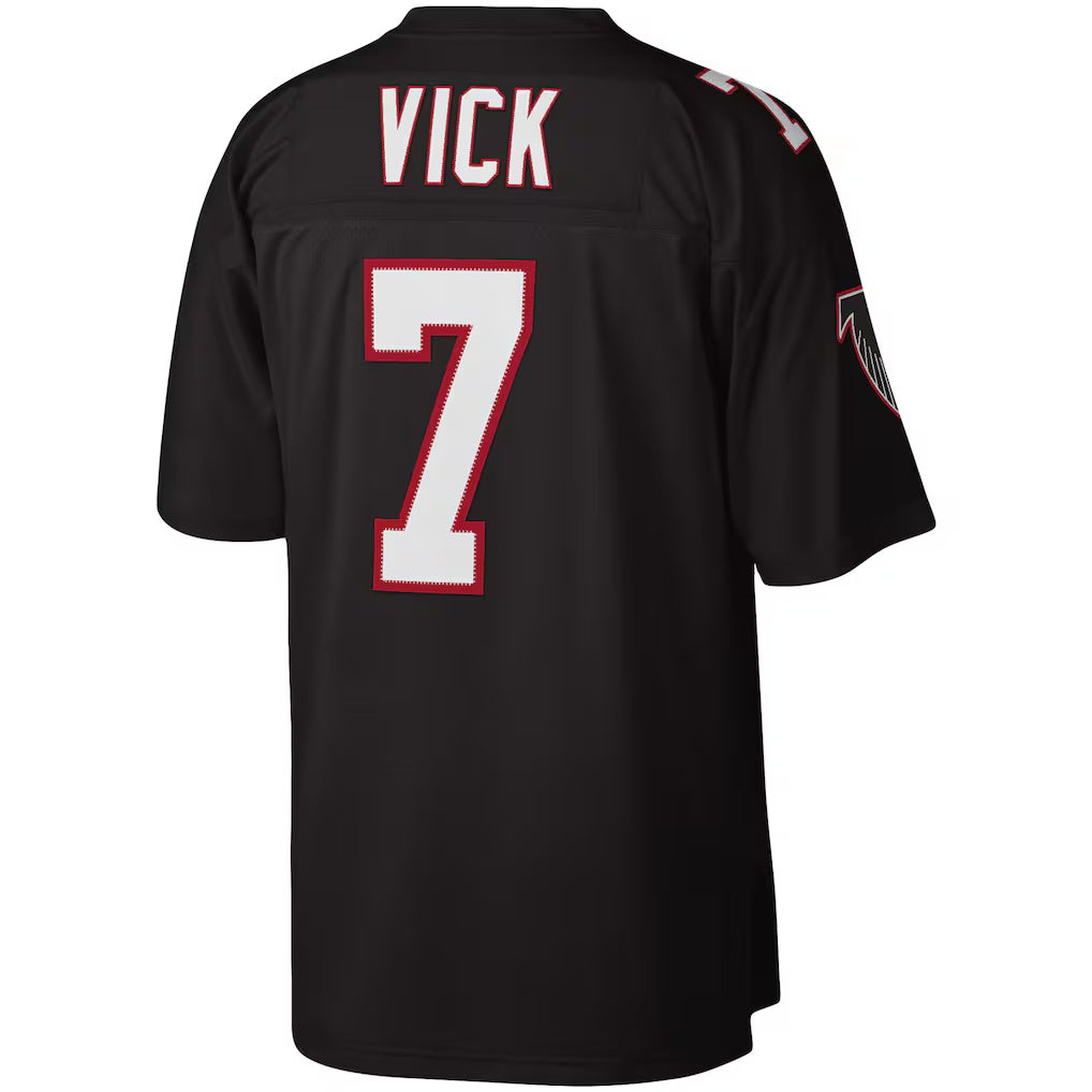 Fenge A.Falcons #7 Michael Vick Mitchell & Ness Black Legacy Replica Stitched Jerseys