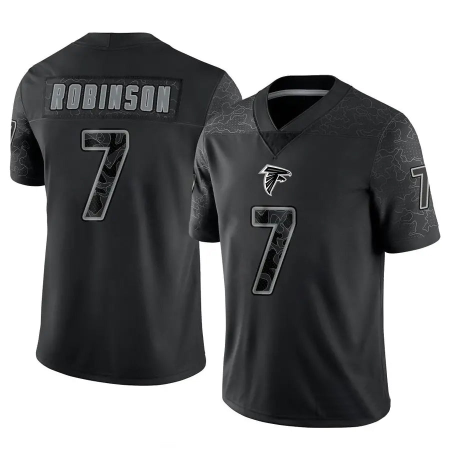 Fenge A.Falcons #7 Bijan Robinson Player Black RFLCTV Limited Stitched Jerseys