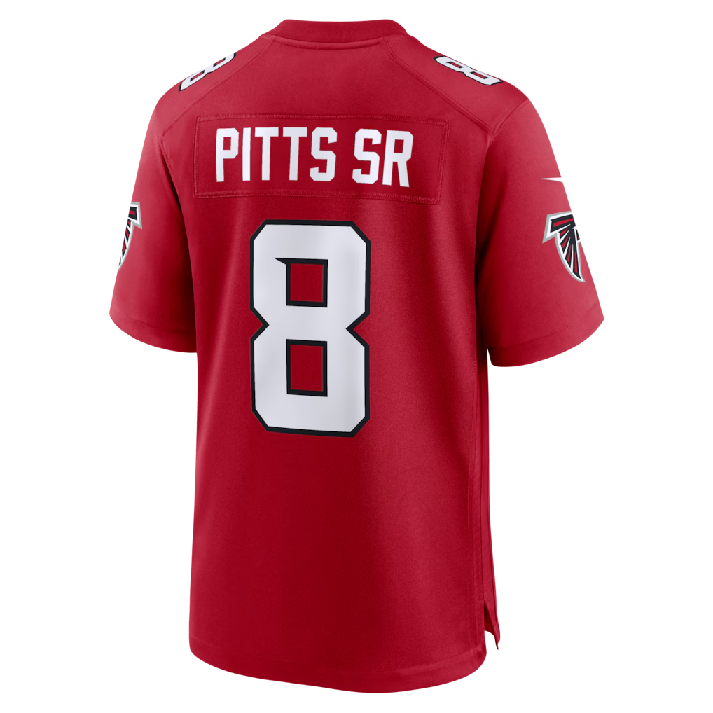 Fenge A.Falcons #8 Kyle Pitts Sr. Red Game Stadium Jerseys