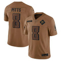 Fenge A.Falcons #8 Kyle Pitts Sr. Player Brown Salute To Service Limited Stitched Jerseys