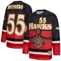 Fenge A.Hawks #55 Dikembe Mutombo Mitchell & Ness Red Maxxed Out Fashion Hockey Jerseys