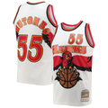 Fenge A.Hawks #55 Dikembe Mutombo Mitchell & Ness White 199697 Hardwood Classics Swingman Jerseys