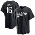 Fenge Athletics #16 Nick Kurtz Player Black Game Stitched Jerseys