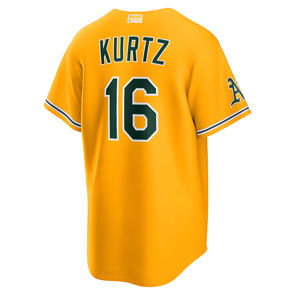 Fenge Athletics #16 Nick Kurtz Player Gold Alternate Stadium Stitched Jerseys