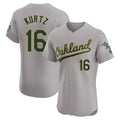 Fenge Athletics #16 Nick Kurtz Player Gray Elite Road Stitched Jerseys