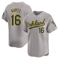 Fenge Athletics #16 Nick Kurtz Player Grey Home Limited Stitched Jerseys