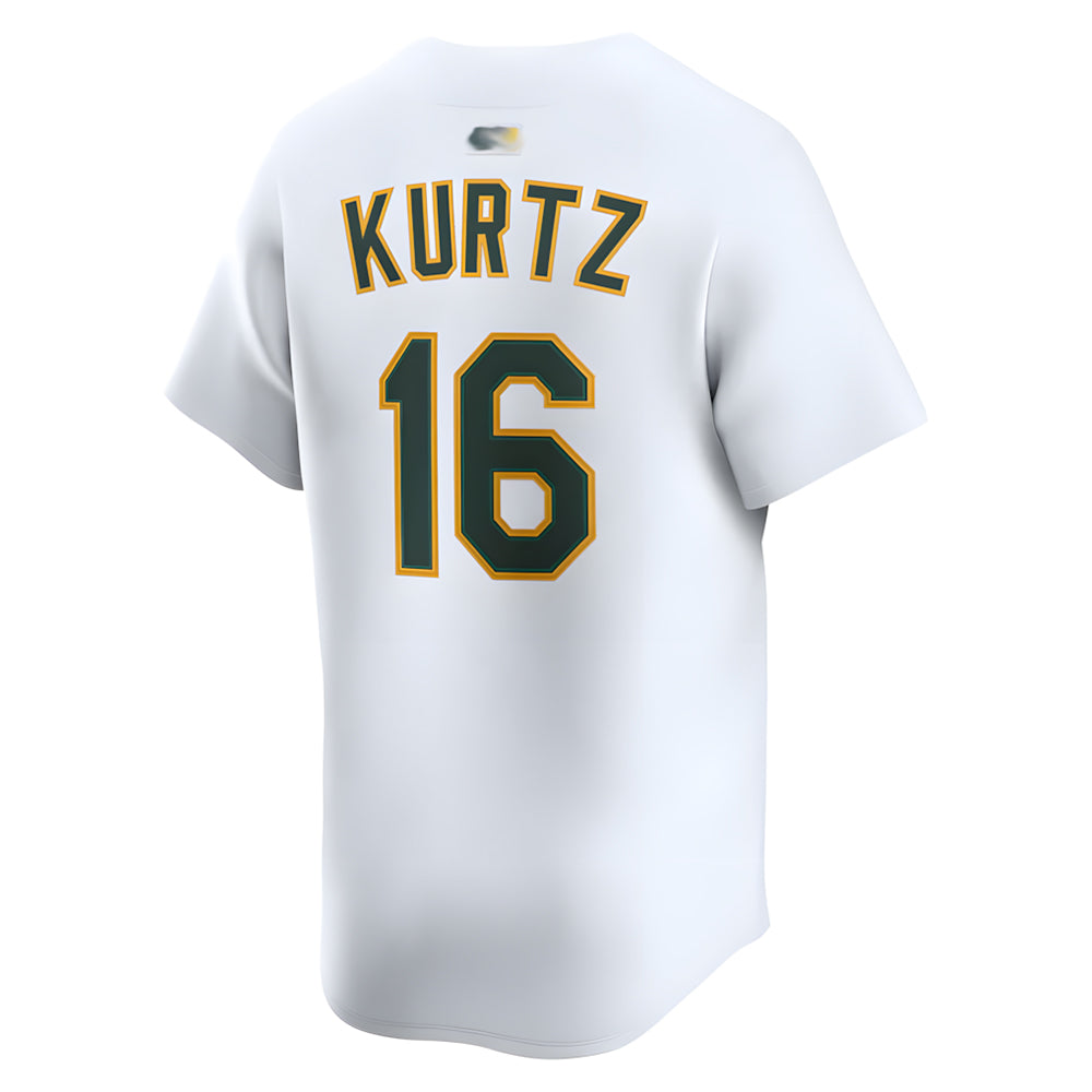 Fenge Athletics #16 Nick Kurtz Player White Home Limited Stitched Jerseys