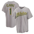 Fenge Athletics #1 Denzel Clarke player Gray Replica Away Stitched Jersey