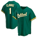 Fenge Athletics #1 Denzel Clarke player Green Replica Kelly Alternate Stitched Jersey