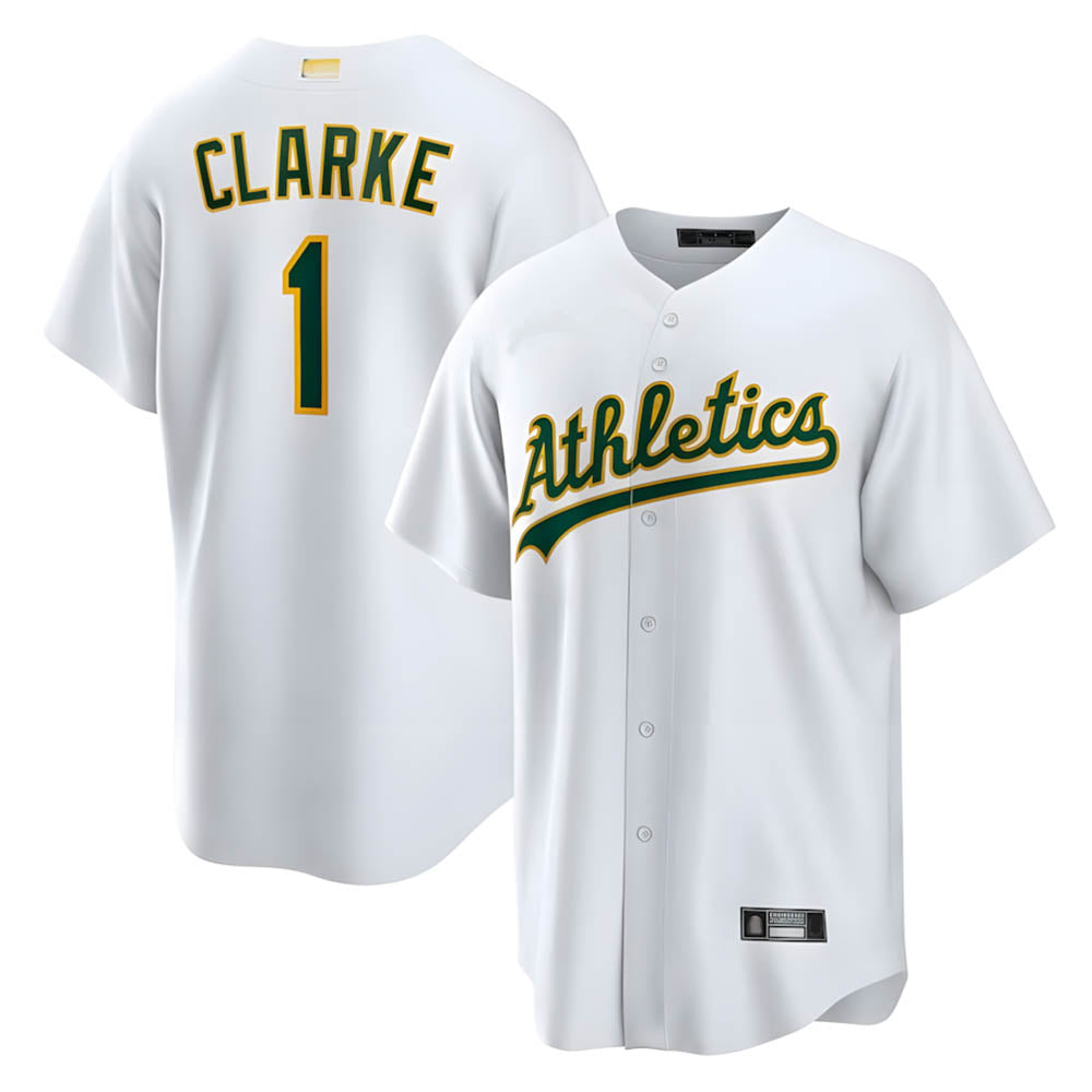 Fenge Athletics #1 Denzel Clarke player White Home 2026 Official Stitched Jersey