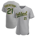 Fenge Athletics #21 Tyler Soderstrom Player Gray Authentic Road Stitched Jersey