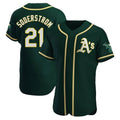 Fenge Athletics #21 Tyler Soderstrom Player Green Authentic Alternate Stitched Jersey
