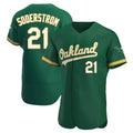 Fenge Athletics #21 Tyler Soderstrom Player Green Authentic Kelly Alternate Stitched Jersey