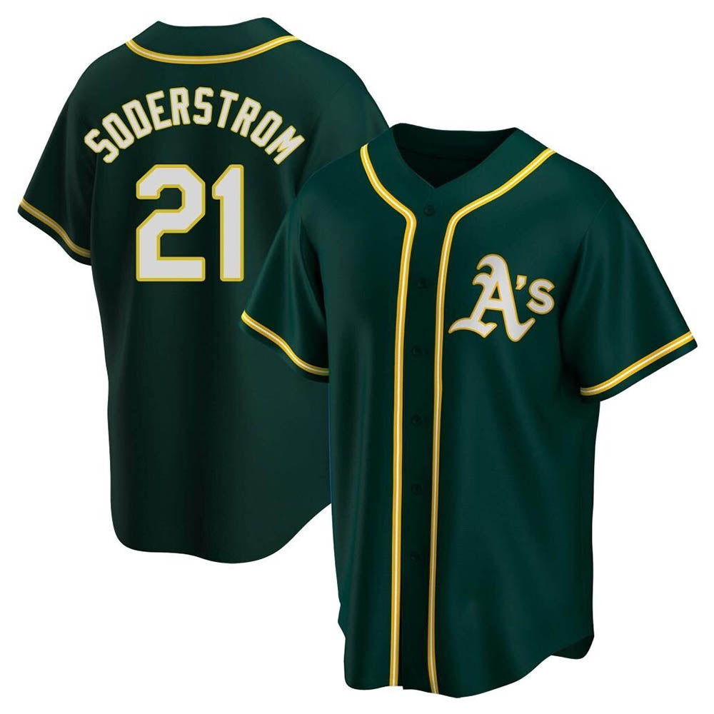 Fenge Athletics #21 Tyler Soderstrom Player Green Replica Alternate Stitched Jersey
