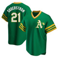 Fenge Athletics #21 Tyler Soderstrom Player Green Replica Cooperstown Collection Stitched Jersey