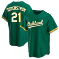 Fenge Athletics #21 Tyler Soderstrom Player Green Replica Kelly Alternate Stitched Jersey