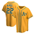 Fenge Athletics #22 Jeff McNeil player Gold Replica Alternate Stitched Jersey