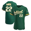 Fenge Athletics #22 Jeff McNeil player Green Authentic Kelly Alternate Stitched Jersey