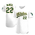 Fenge Athletics #22 Jeff McNeil player White Authentic Home Stitched Jersey