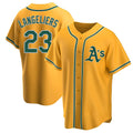Fenge Athletics #23 Shea Langeliers Player Gold Replica Alternate Stitched Jersey