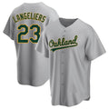 Fenge Athletics #23 Shea Langeliers Player Gray Replica Road Stitched Jerseys