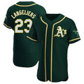 Fenge Athletics #23 Shea Langeliers Player Green Authentic Alternate Stitched Jerseys