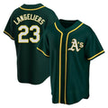 Fenge Athletics #23 Shea Langeliers Player Green Replica Alternate Stitched Jerseys