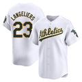 Fenge Athletics #23 Shea Langeliers Player White Limited Home Stitched Jersey