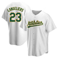 Fenge Athletics #23 Shea Langeliers Player White Replica Home Stitched Jerseys