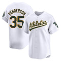 Fenge Athletics #35 Rickey Henderson Player White Limited Home Stitched Jersey