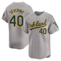 Fenge Athletics #40 Luis Severino player Gray Limited Away Stitched Jersey