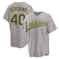 Fenge Athletics #40 Luis Severino player Gray Replica Away Stitched Jersey