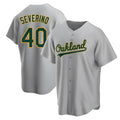 Fenge Athletics #40 Luis Severino player Gray Replica Road Stitched Jersey
