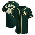 Fenge Athletics #40 Luis Severino player Green Authentic Alternate Stitched Jersey