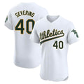 Fenge Athletics #40 Luis Severino player White Elite Home Stitched Jersey