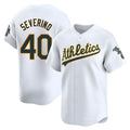 Fenge Athletics #40 Luis Severino player White Limited Home Stitched Jersey