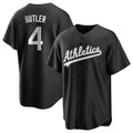 Fenge Athletics #4 Lawrence Butler player Black&White Replica Alternate Stitched Jersey