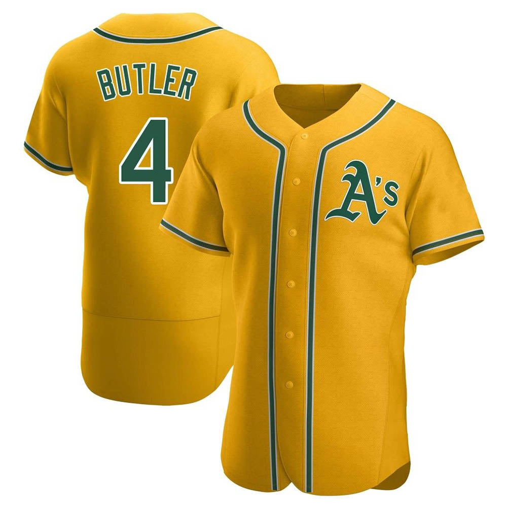 Fenge Athletics #4 Lawrence Butler player Gold Authentic Alternate Stitched Jersey