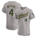 Fenge Athletics #4 Lawrence Butler player Gray Elite Road Stitched Jersey