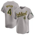 Fenge Athletics #4 Lawrence Butler player Gray Limited Away Stitched Jersey