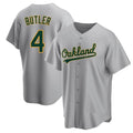 Fenge Athletics #4 Lawrence Butler player Gray Replica Road Stitched Jersey