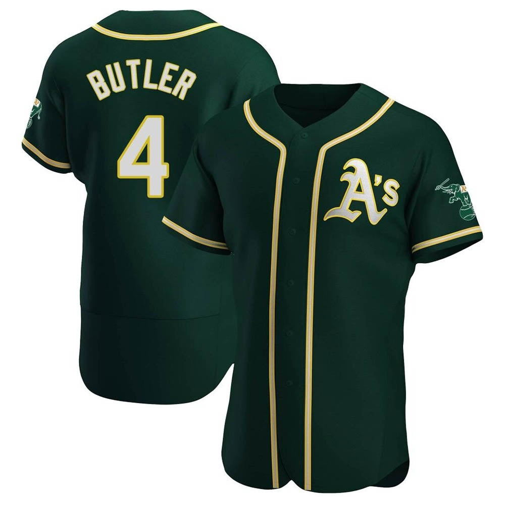 Fenge Athletics #4 Lawrence Butler player Green Authentic Alternate Stitched Jersey