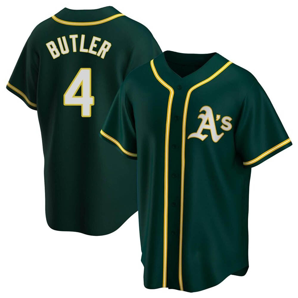 Fenge Athletics #4 Lawrence Butler player Green Replica Alternate Stitched Jersey