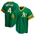 Fenge Athletics #4 Lawrence Butler player Green Replica Cooperstown Collection Stitched Jersey