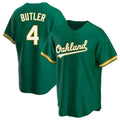 Fenge Athletics #4 Lawrence Butler player Green Replica Kelly Alternate Stitched Jersey