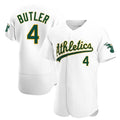 Fenge Athletics #4 Lawrence Butler player White Authentic Home Stitched Jersey