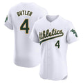 Fenge Athletics #4 Lawrence Butler player White Elite Home Stitched Jersey