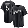 Fenge Athletics #5 Jacob Wilson Black&White Replica Alternate Stitched Jersey
