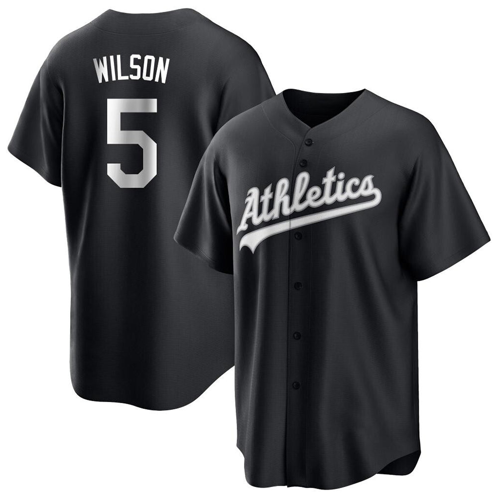 Fenge Athletics #5 Jacob Wilson Black&White Replica Alternate Stitched Jersey