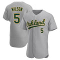 Fenge Athletics #5 Jacob Wilson Gray Authentic Road Stitched Jersey